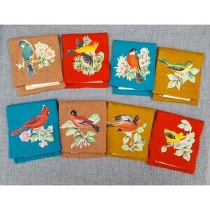 VTG Handcrafted Pack of 8 Two Table Progressive Bridge Score Pads Tallies Birds